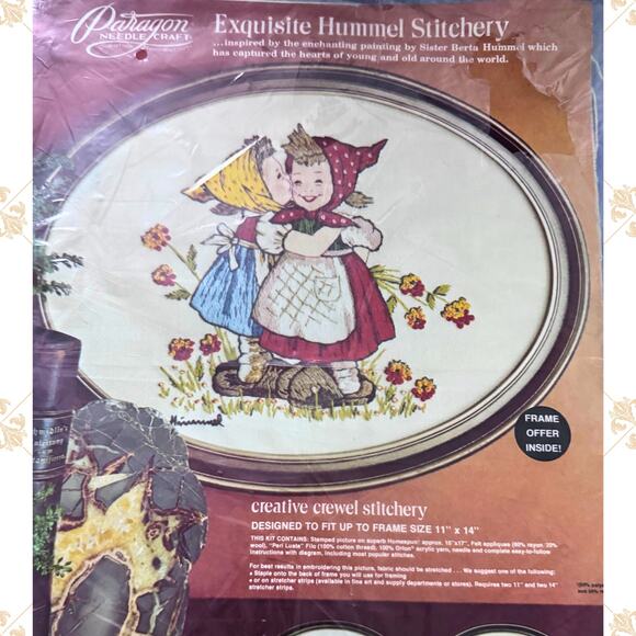 Vintage Paragon Needlecraft Hummel Kit (1976) Crewel Stitchery Kit - Picture 7 of 12